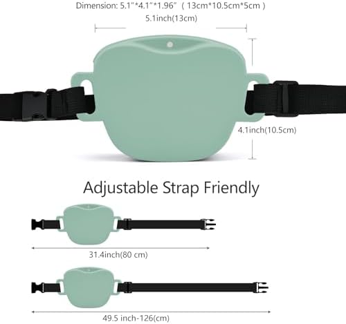 AUDWUD Magnetic Silicone Dog Treat Pouch with Adjustable Belt