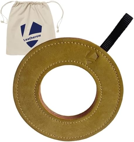 Leather Dog Toys for Small Puppies, Genuine Leather Chew Toys, Safe Puppy Toys, Durable Dog Chews for Teething, Interactive Play, Training, and Healthy Chewing (Ring)
