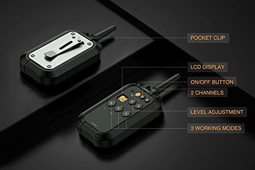 PATPET Dog Training Collar for 2 Dogs (15-140lbs) - 3/4 Mile Range E Collar Shock Collar for Large Dog