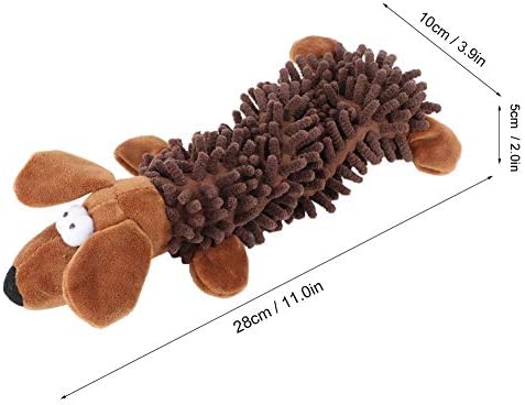 Dog Toys, Indestructible Plush Dog Toy for Aggressive Chewers(Brown Dog)