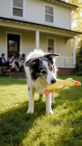 Tamu style Yellow Duck Dog Toy, 11-Inch Squeaky Toy for Small & Medium Dogs