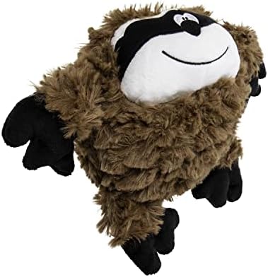 goDog PlayClean Sloth Squeaky Plush Dog Toy with Odor-Eliminating Essential Oils, Chew Guard Technology - Brown, Small