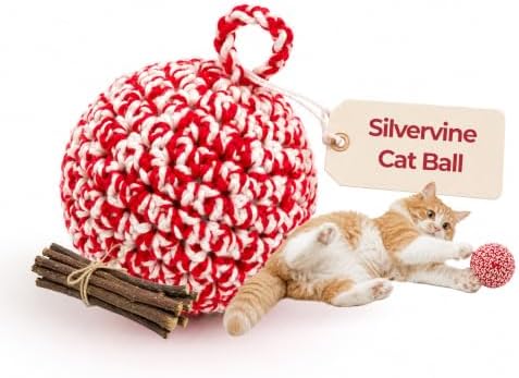 JAYU PET Red Cat Ball, 2.7 inch