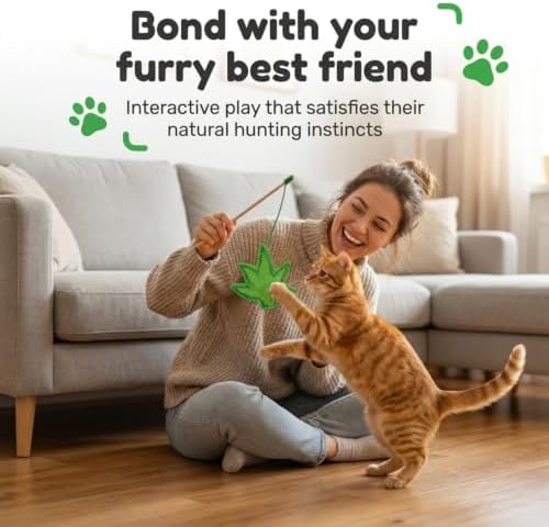 Glaciart One Wool Felt Cat Toys for Indoor Cats, 12-Piece Catnip Set