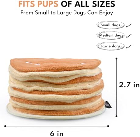 CHEWFFON Pancake Dog Snuffle Toy, Layered Treat Hiding Enrichment Game