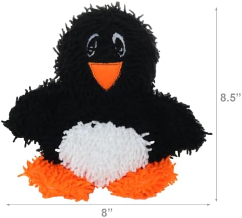 MIGHTY Tuffy Microfiber Medium Penguin Ultra Durable Plush Dog Toy