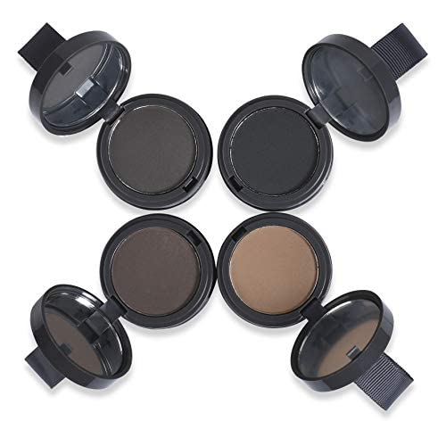 ELEVATE Hair Line Powder Instantly Conceal Hair Loss for Thinning Areas - Shadow Makeup - Root Cover Touch Up with Puff Touch - Instant Gray Coverage for Men and Women (Dark Brown)