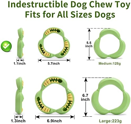 Durable Dog Chew Toys for Average Chewers - Dog Toy Treat Dispenser stuffable Tough Dog Toys for Small Medium Large Dogs Puppy Pet Teething Toys-Medium