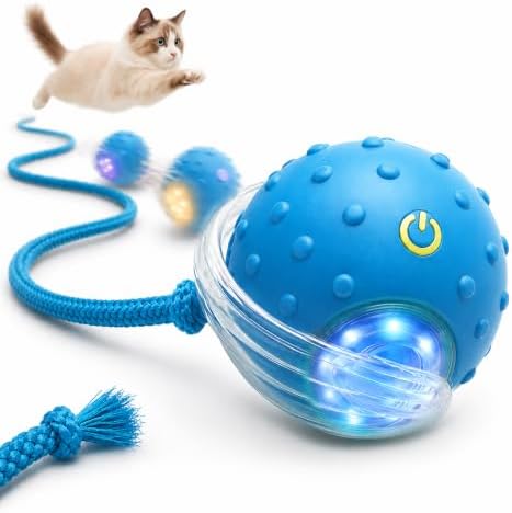 Interactive Rolling Cat Ball, Motion Activated Automatic Cat Toy