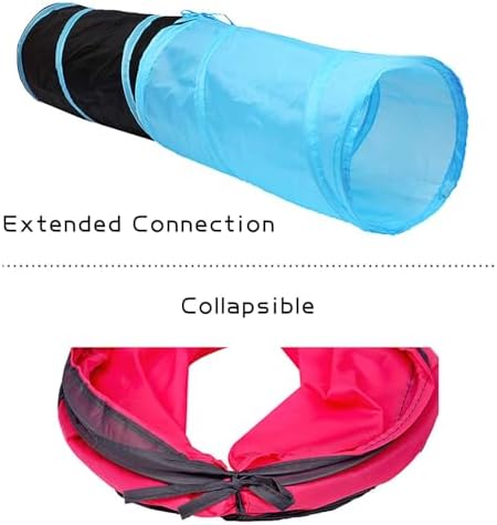 iCAGY Cat Tunnel for Indoor Small Cats Kittens Rabbits, Foldable Tube Toys