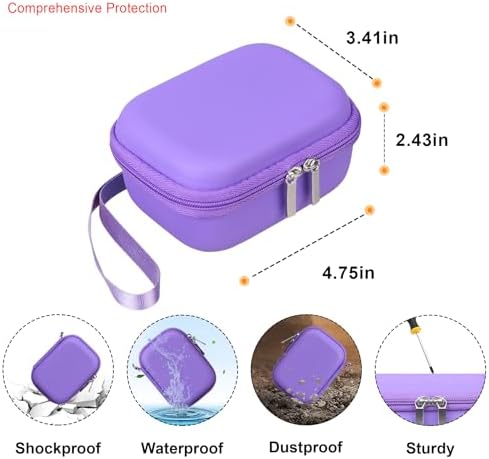 Elonbo Carrying Case for Bitzee Disney/Bitzee Magicals/Bitzee Interactive Toy Digital Pet, Bitzee Digital Virtual Toy Hard Travel Bag, Electronic Pets Toys Storage Cover Holder, Purple