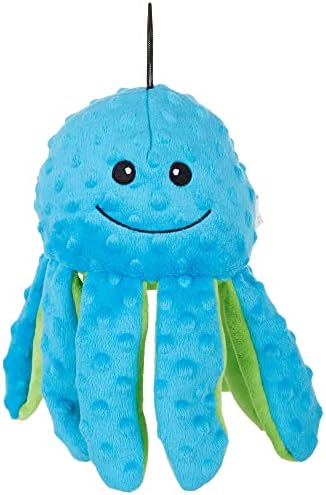 Pet Lou Dog Plush Toys,Interactive Stuffed Dog Squeaky Toys Chew Dog Toys for Medium Dog Small Large Dogs,Dotty Friends Dog Toy (9 INCH, Dotty Friends-Octopus)
