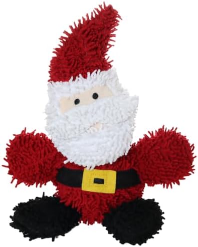 MIGHTY Tuffy Microfiber Medium Santa Ultra Durable Plush Dog Toy