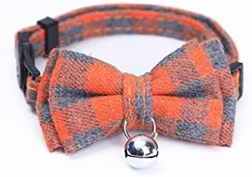 Colorful Plaid Grid Collars Cotton Striped Bowknot Bow Tie Puppy Small Dog Party Bandana Collar