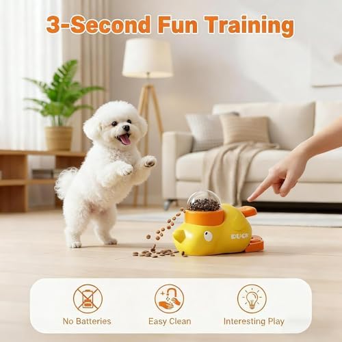Duck Dog Treat Dispenser Toy for Small Breeds - Interactive Slow Feeder Puzzle & Food Dispensing Toy, Mental Stimulation Puppy Chew Toy for Healthy Digestion & IQ Training