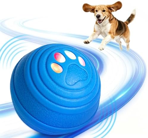 Smart Interactive Dog Ball for Aggressive Chewers, Self Moving Toy, E-TPU