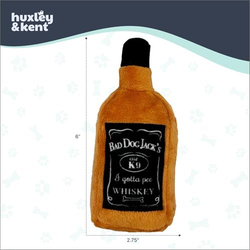 Huxley & Kent Tiny Tuff Plush Dog Toy, Bad Dog Jack's Whiskey