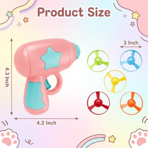 12PCS Cat Fetch Launcher Flying Propellers