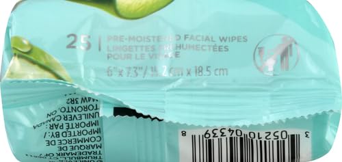 Pond's Vitamin Micellar Wipes For Dry Skin Hydrate Aloe Vera Removes Waterproof Makeup 25 Wipes (Pack of 2)