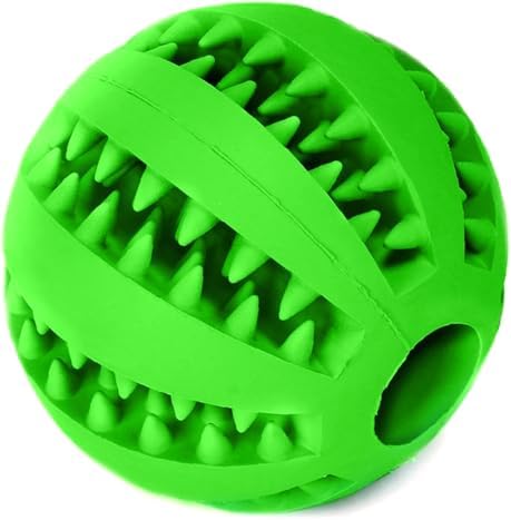 SunGrow Teething Treat Chew Ball for Rabbit, Ferret, Guinea Pig, Puppy, Kitten Tooth Clearing Puzzle Treat Dispenser, Aquarium Fish Bloodworm & Snack Holder, 2.75 inches