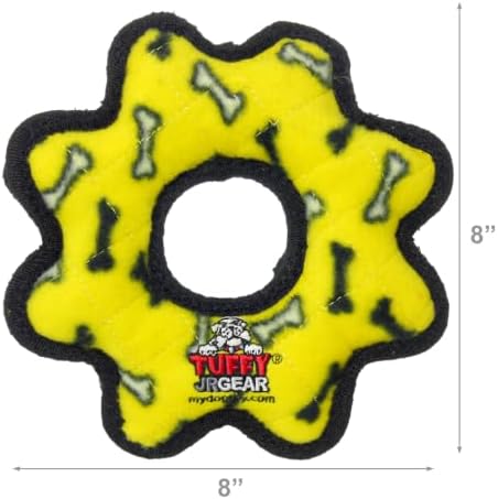 TUFFY® : Gear Ring Dog Toy: Ultra Durable Plush Toy with Multiple Layers & Reinforced Seams, Washable and Floats, Original Construction