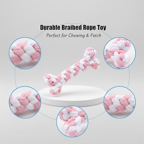 Bone-Shaped Dog Cotton Rope Chew Toy
