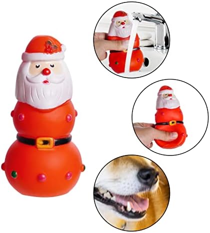 Fumwase 3 Pieces Dog Christmas Chew Toys Latex Squeaky Toy Funny Interactive Dog Toys for Xmas Small Medium Puppy Pet