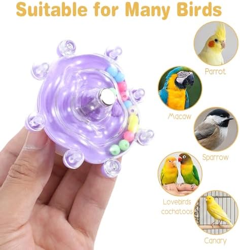2 Pcs Bird Toys for Parakeets Colorful Budgie Toys Interactive Bird Cage Parrot Cockatiel Toy for Parakeets Cockatiels Conures Cage Small Birds Chewing Exercise Entertainment
