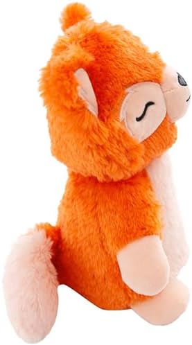 SNUG AROOZ Foxy the Red Panda - Orange & White Plush Dog Toy, Squeaks & Crinkles, Pet Multi-Sensory Play, 8" Soft Animal Companion, Cuddle-Fetch-Chew