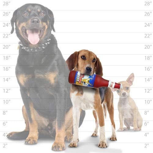 SILLY SQUEAKERS Tuffy 2 Pack Beer Bottle Dog Toy: Squeaky Dog Toy, Washable and Floats, Vinyl