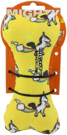 MIGHTY Tuffy 2 Pack Bone Dog Toy: Ultra Durable Plush Toy with Multiple Layers & Reinforced Seams, Washable and Floats, Vinyl Bone & Fleece