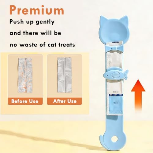 6PCS Set Cat Treat Spoon Squeeze,Can Lids, Opener Spatula and Spoon