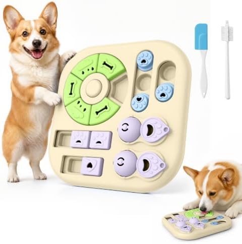 Easy-Clean Dog Puzzle Toy: 11"*11" Anti-Slip, for Small/Medium Dogs