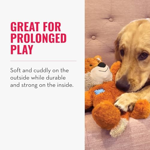 KONG Wild Knots Giraffe Dog Toy (Small/Medium) Durable Internal Knotted Rope, Minimal Stuffing for Less Mess – Soft Plush Chew Toy for Dogs