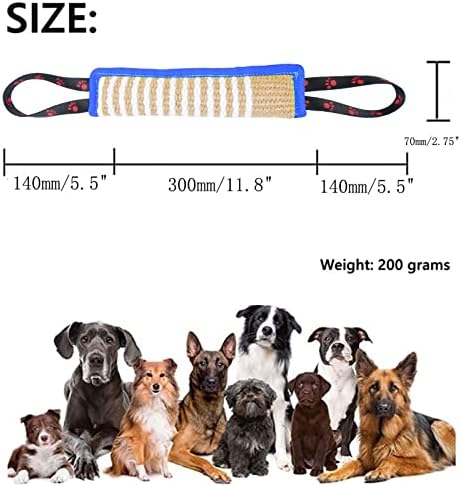 Clysoru Dog Tug Toy Tough Jute Bite Pillow Lasting Training Equipment Puppy to Large Dogs Interactive for Large and Small