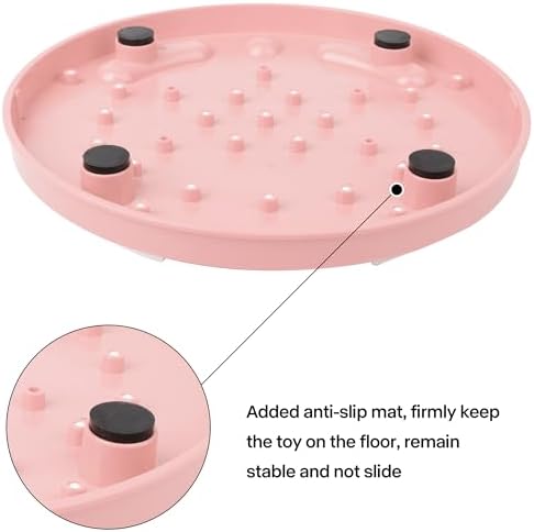 Pet Prime Cat Puzzle Feeder Interactive Enrichment Toys for Indoor Cats Slow Feeder Food Treat Puzzle Cat Stimulation Toys Pink