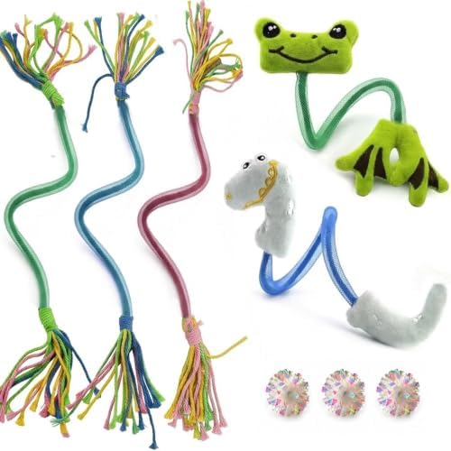 Interactive Catnip Toys for Indoor Cats, Silvervine Sticks for Cats & Cat Chew Rope Toy for Teeth Cleaning, Cat Crinkle Balls for Kitten Training and Play, Cat Toys Set for All Breeds 8Pack