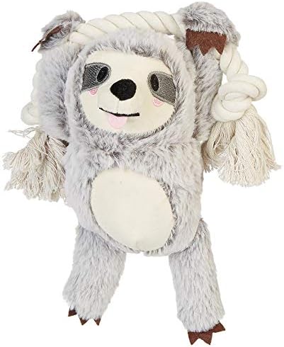 Fringe Studio Dog Toy, Girlie Sloth On A Rope Plsh Pet Toy (289372), 1 Count (Pack of 1)