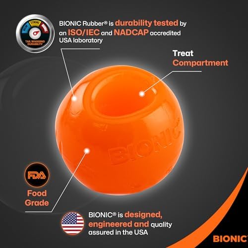 BIONIC Ball Dog Toy for Dogs Between 15-35 lbs, Medium