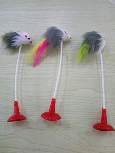 Cat Interactive Toy Stick Feather Wand With Small Bell Mouse Cage Toys Plastic Artificial Colorful Cat Teaser Toy Pet Supplies (Tpye2)