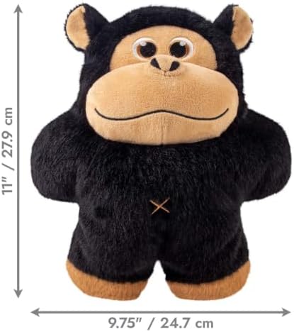 KONG Snuzzles Dog Toy X-Large – Plush Squeaky Dog Toy for Large Breeds – Ultra-Soft, Crinkle Sounds, Durable Interactive Dog Chew Toy for Medium & Large Dogs (Gorilla)