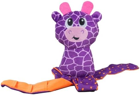 Outward Hound by Nina Ottosson Silly Legz Interactive Plush Dog Puzzle Dog Enrichment Toys, Plush, Floppy, Long, Giraffe, Purple