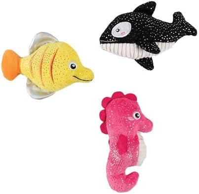 Fringe Studio Plush Dog Toy, 3 Pieces Set, HIGH FIN Buds, Pet Shop Collection (662174)