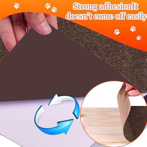 Dog Door Scratch Protector Self-Adhesive Emery Paper10in*12.5ft CoffeeColor