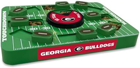 Pets First NCAA Georgia Large Puzzle Toy, Dog Puzzle Treat Toy, New Large Size, Interactive Dog Treat Toy, Dog Slow Feeding Toy