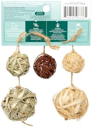 Oxbow Roll Arounds, Rabbit & Guinea Pig Toys, Bunny Enrichment Toys