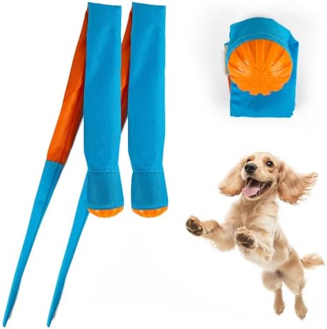 ALL FOR PAWS 2-Pack Dog Ball Toy with Tail, Interactive Throw & Catch Toy for Medium & Large Dogs, Rubber Ball with Squeaker for Exercise & Boredom Relief