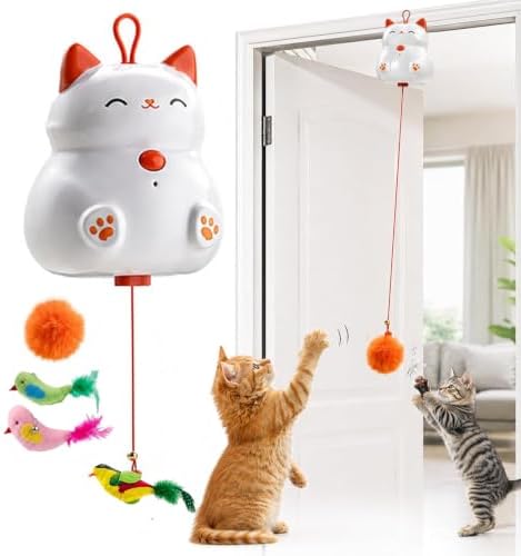 Indira Interactive Cat Toy – Automatic Moving Cat Toy with Birds & Ball, Cat Toys for Bored Indoor Adult Cats, Stimulating Cat Toys, Cat Interactive Toys for Indoor Cats Rechargeable