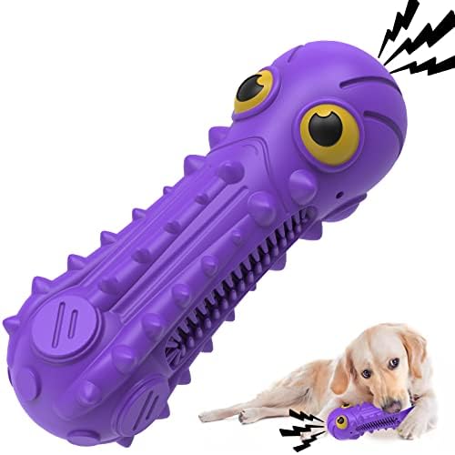 ZIKATON Dog Squeaky Toys for Aggressive Chewers, Durable Chew Toys for Large Medium Breed Dog, Dog Toys, Tough Durable Dogs Toys with Natural Rubber
