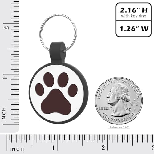 QR Code Cat Tag, Modifiable Pet Online Profile, Multiple Emergency Contact, Scannable QR Pet ID Tag, Instant GPS Location Email Alert (Medium to Large Breeds - 1.25", Black & Rose & Purple)